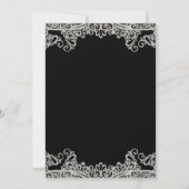 シルバー&金ゴールドレースエレガントウェディング 招待状 (裏面)