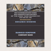 シルバー&金ゴールド石板エフェクトダブルロイヤリティ 名刺 (外部フラット)