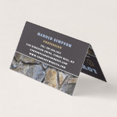 シルバー&金ゴールド石板エフェクトダブルロイヤリティ 名刺 (裏面)