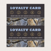 シルバー&金ゴールド石板エフェクトダブルロイヤリティ 名刺 (内部フラット)