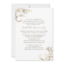 シルバー、金ゴールド&ホワイトフローラキンセスペインのーニェラ