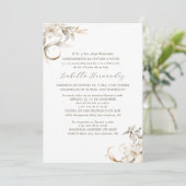 シルバー、金ゴールド&ホワイトフローラキンセスペインのーニェラ 招待状 (スタンド正面)