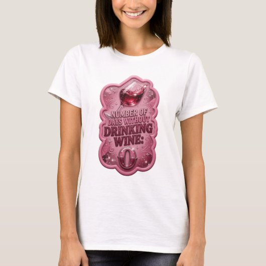 シルバー 飲酒なし日数 0 Tシャツ (正面)