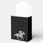 シルバー 馬 黒 白のストライプ フェイバーボックス (オープン)