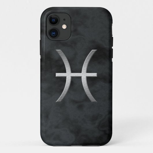 シルバー 魚座 - 煙 Case-Mate iPhoneケース (裏面)