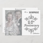 シルバー（25周年）パーティの招待状 招待状 (正面/裏面)