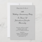 シルバー 25周年 結婚記念日 パーティー 招待状 (裏面)