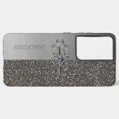 シルバー SAMSUNG GALAXYケース (左側面)