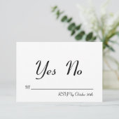 シルバー XOの返信 招待状 (スタンド正面)