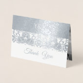 シルバーChinoiserie - 結婚's Thank you 箔カード (正面)
