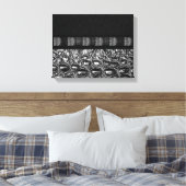 シルバーCrocodileテクスチャ キャンバスプリント (インサイチュ (寝室))