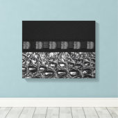 シルバーCrocodileテクスチャ キャンバスプリント (インサイチュ (ウッドフロア))