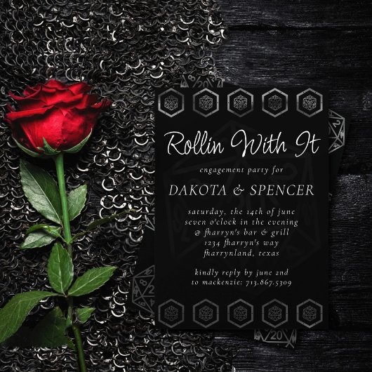 シルバーD20クリット | PnPロールプレーヤーサイコロリハーサル 招待状