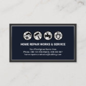 シルバーHandyman Toolsフレーム 名刺 (裏面)