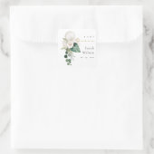 シルバーOFFホワイトバルーンフローラバンチ赤ちゃんシャワー スクエアシール (バッグ)