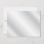 シルバーPeony on White Reply Card 招待状 (裏面)