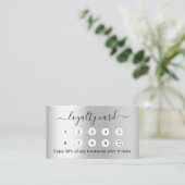 シルバーqrコードのビジネスロゴ ロイヤリティカード (スタンド正面)