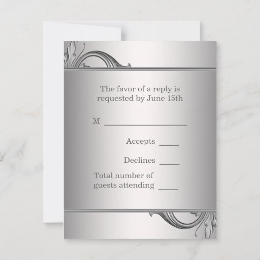 シルバーRSVP 出欠カード (裏面)