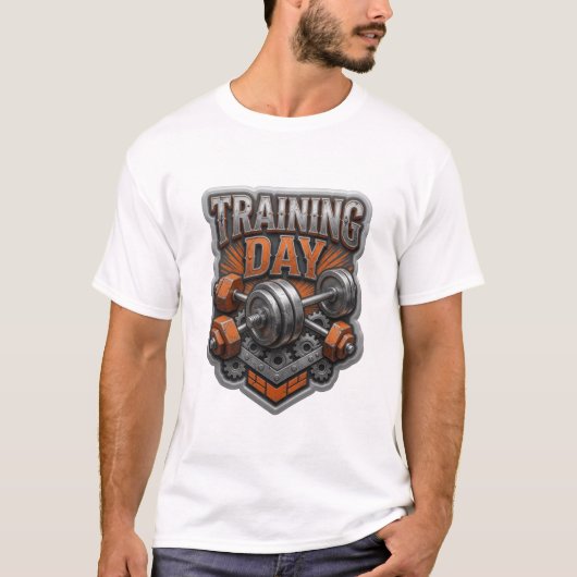 シルバーTRAINING DAYプリントTシャツ Tシャツ (正面)
