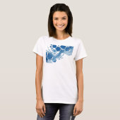 シルバーWATER FLOW グラフィックTシャツ Tシャツ (正面フル)
