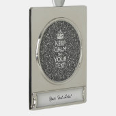 シルバ保ー・カルムとあなたのクリエイティブ文字 シルバープレートバナーオーナメント (右)