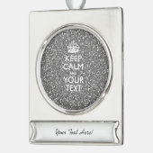 シルバ保ー・カルムとあなたのクリエイティブ文字 シルバープレートバナーオーナメント (左)