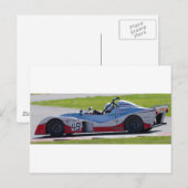 シルバ独身のー海水浴のレースカー ポストカード (正面/裏面)