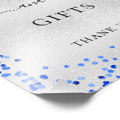 シルバ王室のー結婚ブルーのカード贈り物 フォトプリント            (角)