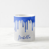 シルバ王室のー・ブルーのドライブ名 コーヒーマグカップ (中央)