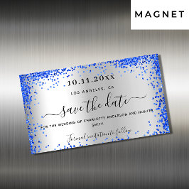 シルバ王室のー・ブルーの結婚式は日付磁石を保存