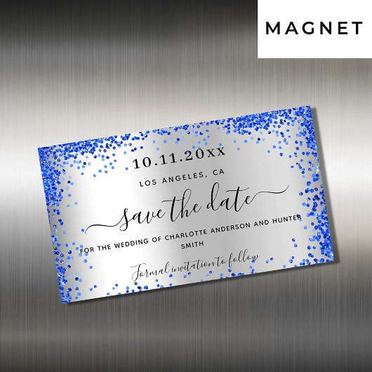 シルバ王室のー・ブルーの結婚式は日付磁石を保存