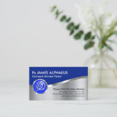 シルバ素晴らしー・ブルー・イクサス・クリスチャン 名刺 (スタンド正面)