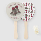 シルバ結婚ーのベル婚式プログラム ハンドファン (正面&裏面)