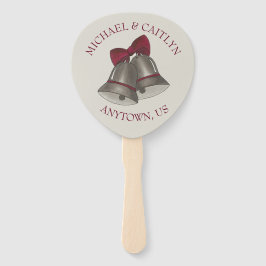 シルバ結婚ーのベル婚式プログラム ハンドファン