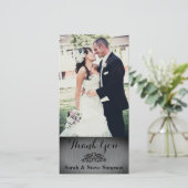 シルバ結婚ーの写真ありがとうはがき サンキューカード (スタンド正面)