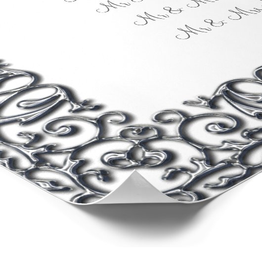 シルバ結婚ーの座席の縁ど表 ポスター (角)