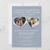 シルバ結婚ーの記念日25thパーティー6枚 招待状 (正面)