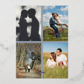 シルバ結婚ーの記念日25thパーティー6枚 箔招待状 (裏面)