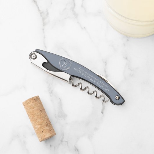 シルバ結婚ーの25年の記念写真反転 ソムリエナイフ (正面)