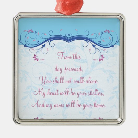 シルバ結婚ーラブオーナメント メタルオーナメント (正面)