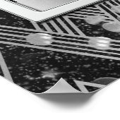 シルバ結婚ー記念日アールデコパーティー歓迎 ポスター (角)