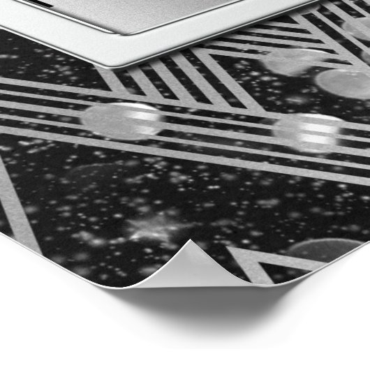 シルバ結婚ー記念日アールデコパーティー歓迎 ポスター (角)