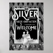 シルバ結婚ー記念日アールデコパーティー歓迎 ポスター (正面)