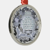 シルバ結婚ー記念日カスタムオーナメント メタルオーナメント (右)