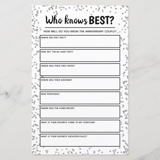 シルバ結婚ー記念日パーティーゲーム (正面)