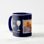 シルバ結婚ー記念日写真テンプレート マグカップ (正面左)