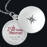 シルバ結婚ー記念日 スターリングシルバーネックレス<br><div class="desc">記念カスタマイズ品の名前と記念日ユニーク日。</div>