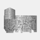 シルバ結婚ー記念日 フェイバーボックス (折り畳みなし)