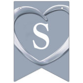 シルバ結婚ー25周年記念のカスタム写真 バンティングフラッグ (第2の旗)