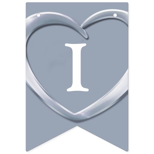 シルバ結婚ー25周年記念のカスタム写真 バンティングフラッグ (第3の旗)